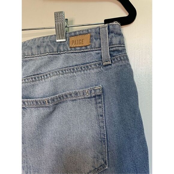 Paige Keira Mayan Piecing Embroidered Cutoff Denim shorts size 29 - Picture 11 of 12